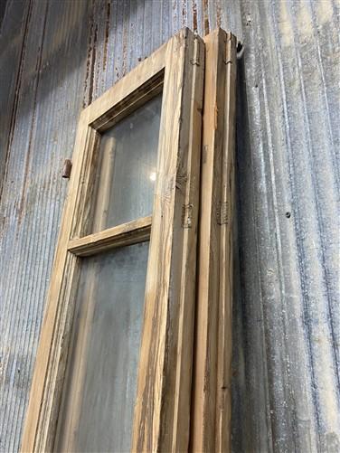 Antique French Double Doors (29x99.75) 3 Pane Glass, European Reclaimed G171