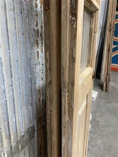 Antique French Double Doors (29x99.75) 3 Pane Glass, European Reclaimed G171