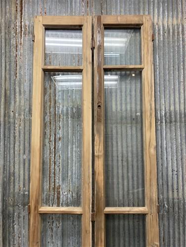 Antique French Double Doors (29.75x100) 3 Pane Glass, European Reclaimed G172