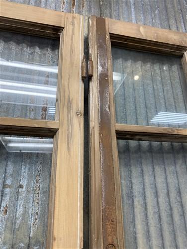 Antique French Double Doors (29.75x100) 3 Pane Glass, European Reclaimed G172