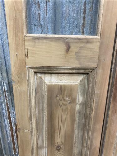 Antique French Double Doors (29.75x100) 3 Pane Glass, European Reclaimed G172