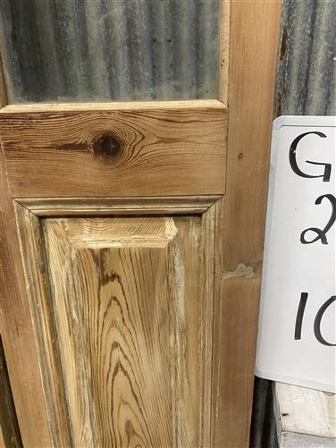 Antique French Double Doors (29.75x100) 3 Pane Glass, European Reclaimed G172