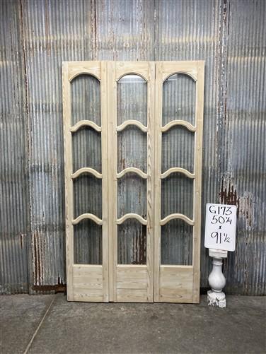 Antique French Double Doors (50x91.5) 4 Pane Glass, European Reclaimed G173