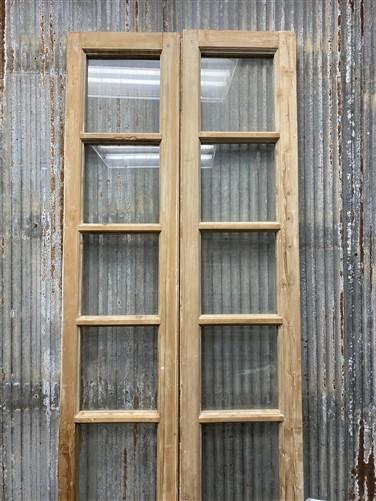 Antique French Double Doors (29.75x100) 5 Pane Glass, European Reclaimed G174