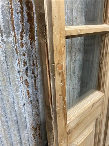 Antique French Double Doors (29.75x100) 5 Pane Glass, European Reclaimed G174