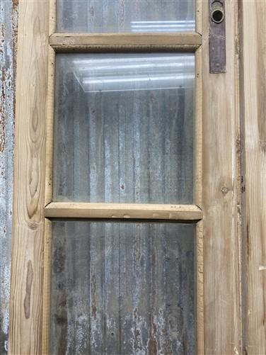Antique French Double Doors (29.75x100) 5 Pane Glass, European Reclaimed G174