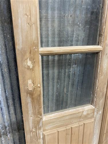 Antique French Double Doors (36.5x87) 4 Pane Glass, European Reclaimed G176
