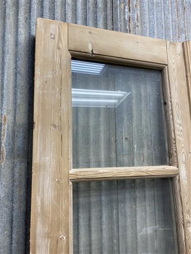 Antique French Double Doors (36.5x87) 4 Pane Glass, European Reclaimed G176
