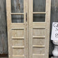 Antique French Double Doors (37.5x83) 3 Pane Glass, European Reclaimed G177