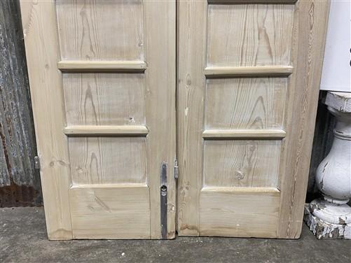 Antique French Double Doors (37.5x83) 3 Pane Glass, European Reclaimed G177