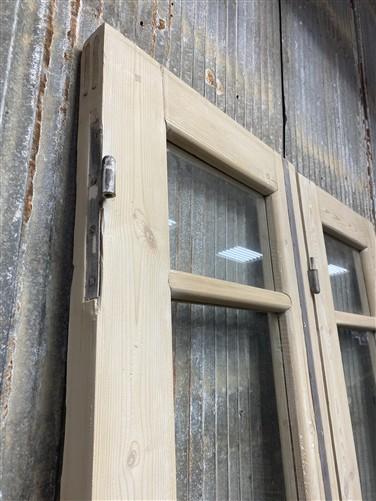 Antique French Double Doors (37.5x83) 3 Pane Glass, European Reclaimed G177