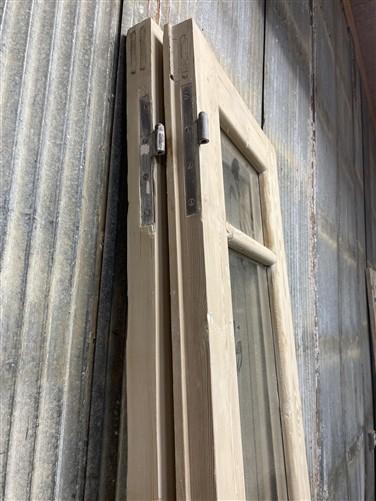 Antique French Double Doors (37.5x83) 3 Pane Glass, European Reclaimed G177