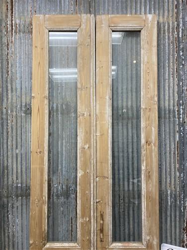 Antique French Double Doors (32.75x99.5) 1 Pane Glass, European Reclaimed G178
