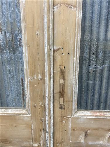 Antique French Double Doors (32.75x99.5) 1 Pane Glass, European Reclaimed G178