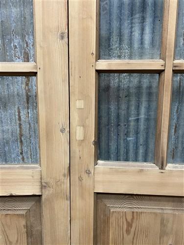 Antique French Double Doors (41.5x100.5) 10 Pane Glass, European Reclaimed G181