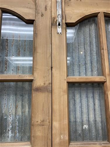 Antique French Double Doors (41.5x100.5) 10 Pane Glass, European Reclaimed G181