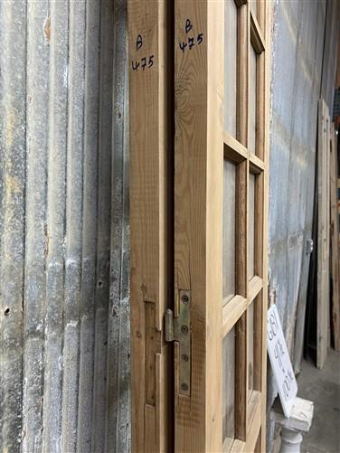 Antique French Double Doors (41.5x100.5) 10 Pane Glass, European Reclaimed G181