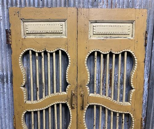 Vintage Indian Carved Teak Doors, Haveli Doors, Architectural Salvage, A116