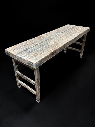 White Folding Table Vintage Dining Room Table Kitchen Island Portable Table A132
