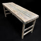 White Folding Table Vintage Dining Room Table Kitchen Island Portable Table A132