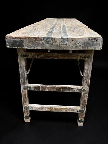 White Folding Table Vintage Dining Room Table Kitchen Island Portable Table A132