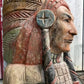 Tall Cigar Store Indian Folk Art, Tobacco Store American Indian Chief Statue A9