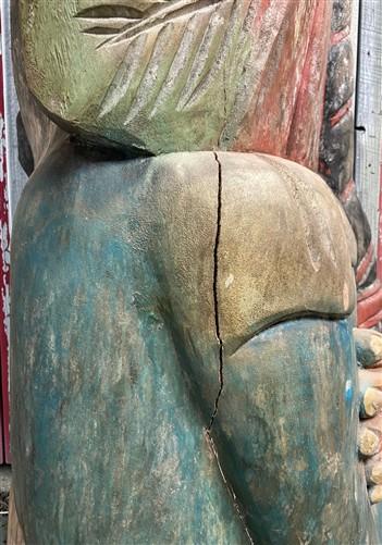Tall Cigar Store Indian Folk Art, Tobacco Store American Indian Chief Statue A9