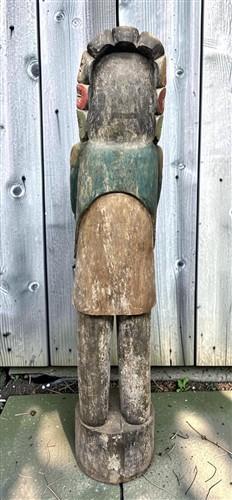 Tall Cigar Store Indian Folk Art, Tobacco Store American Indian Chief Statue A9