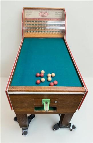 Vintage Paul Boiselles Lowball Arcade Game Machine Tabletop, RARE 1949, Working!