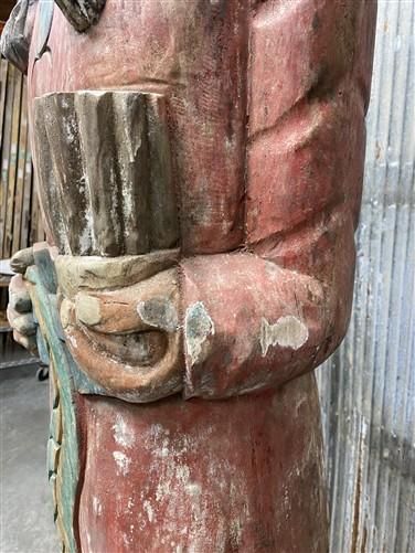 Tall Cigar Store Indian Folk Art, Tobacco Store American Indian Chief Statue A11