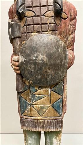 Tall Cigar Store Indian Folk Art, Tobacco Store American Indian Chief Statue A12