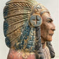 Tall Cigar Store Indian Folk Art, Tobacco Store American Indian Chief Statue A12