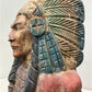 Tall Cigar Store Indian Folk Art, Tobacco Store American Indian Chief Statue A12