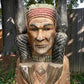 Tall Cigar Store Indian Folk Art, Tobacco Store American Indian Chief Statue A10