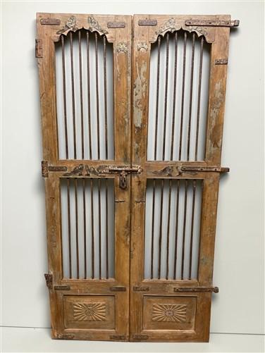Vintage Indian Carved Teak Doors, Haveli Doors, Architectural Salvage, A117