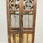 Indian Carved Wood Garden Gates Architectural Salvage Double Pair Vintage A118