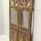 Indian Carved Wood Garden Gates Architectural Salvage Double Pair Vintage A118
