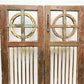Indian Carved Wood Garden Gates Architectural Salvage Double Pair Vintage A118