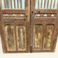 Indian Carved Wood Garden Gates Architectural Salvage Double Pair Vintage A118