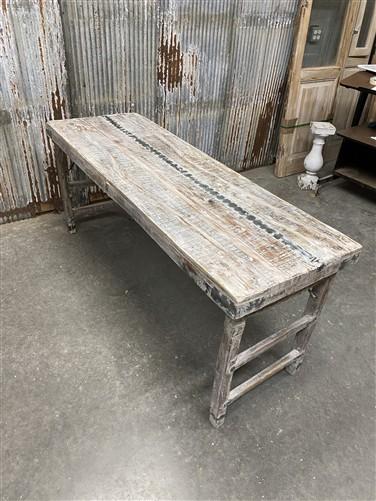 White Folding Table Vintage Dining Room Table Kitchen Island Portable Table A134
