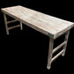 White Folding Table Vintage Dining Room Table Kitchen Island Portable Table A135