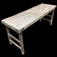 White Folding Table Vintage Dining Room Table Kitchen Island Portable Table A135