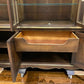 Lighted Vintage Display China Cabinet Curio Hutch Glass Shelves Burl Wood Style