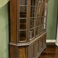 Lighted Vintage Display China Cabinet Curio Hutch Glass Shelves Burl Wood Style