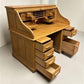 53" Oak Roll Top Desk Vintage Style Executive Pedestal Desk Tambour Writing Desk