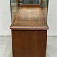 Vintage Oak Glass Store Display Showcase Counter Display Cabinet w/Mirror Back