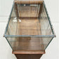 Vintage Oak Glass Store Display Showcase Counter Display Cabinet w/Mirror Back