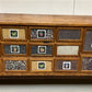 15'9" Bean Seed Counter, Vintage Oak Mercantile Store Display Cabinet Drawers