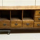 15'9" Bean Seed Counter, Vintage Oak Mercantile Store Display Cabinet Drawers