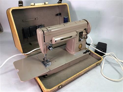 Singer Model 301 Sewing Machine, Vintage Portable Carrying Case w/ Foot Pedal A